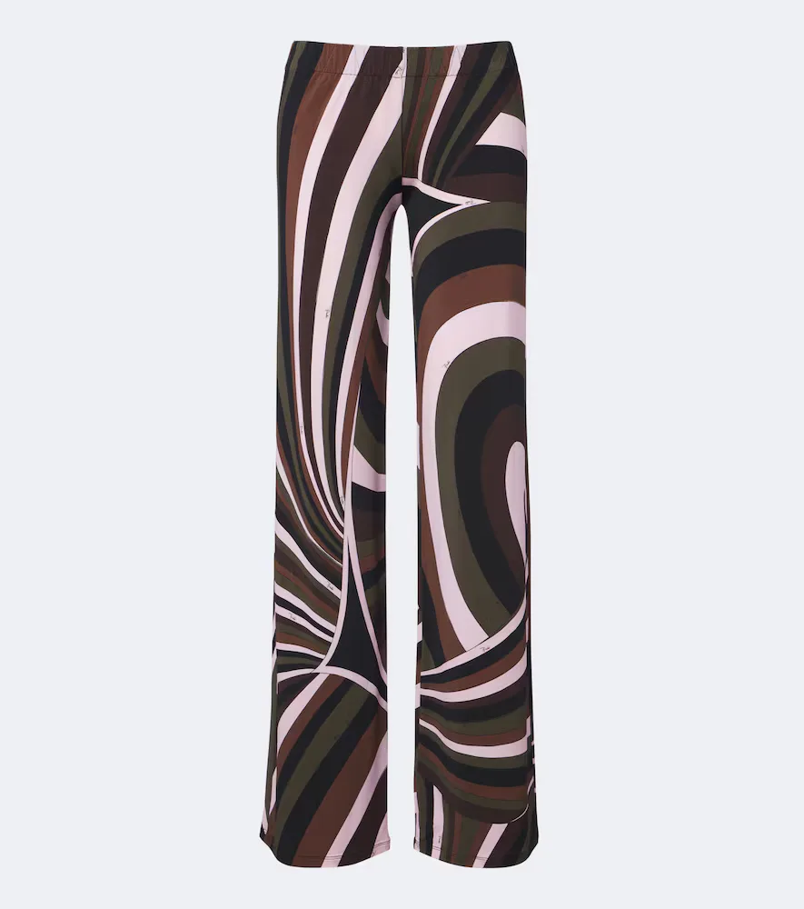 Iride Jersey Satin Straight Pants by Pucci