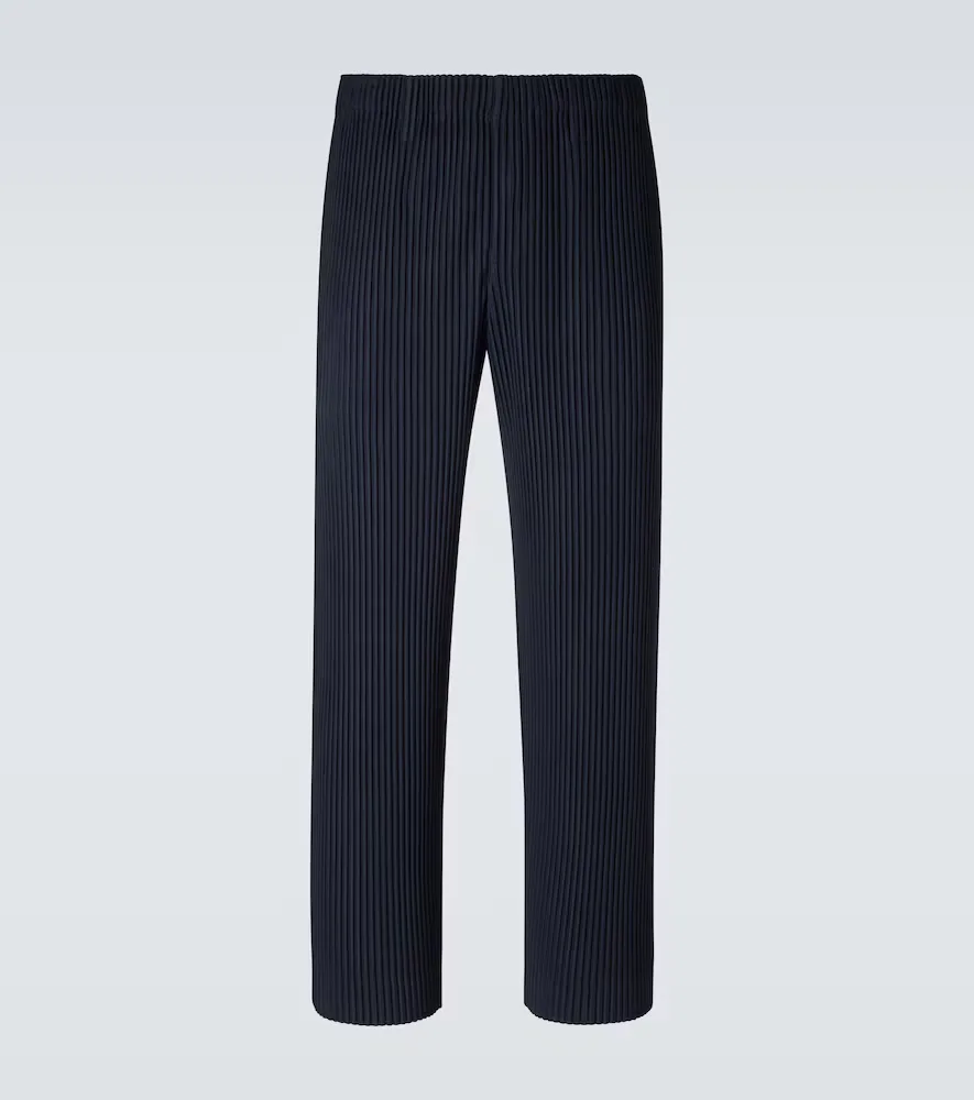 Basics Pleated Straight Pants by Homme Plisse Issey Miyake