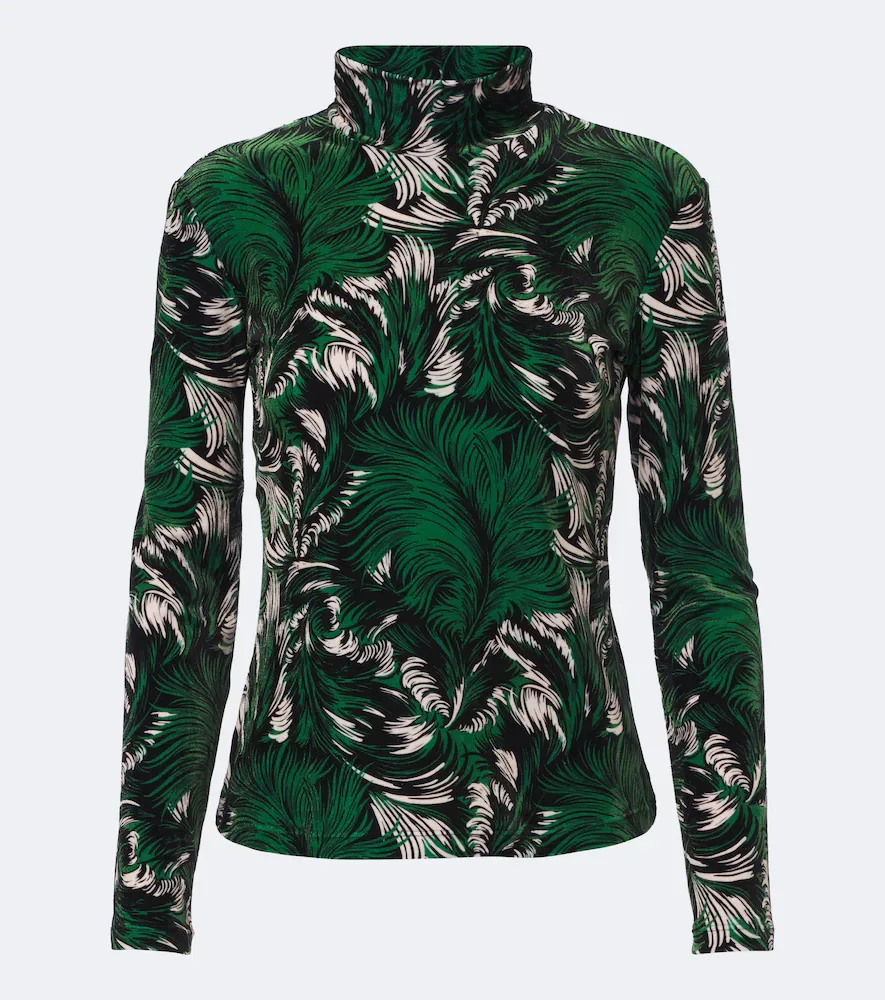 Printed Velvet Top by La Doublej