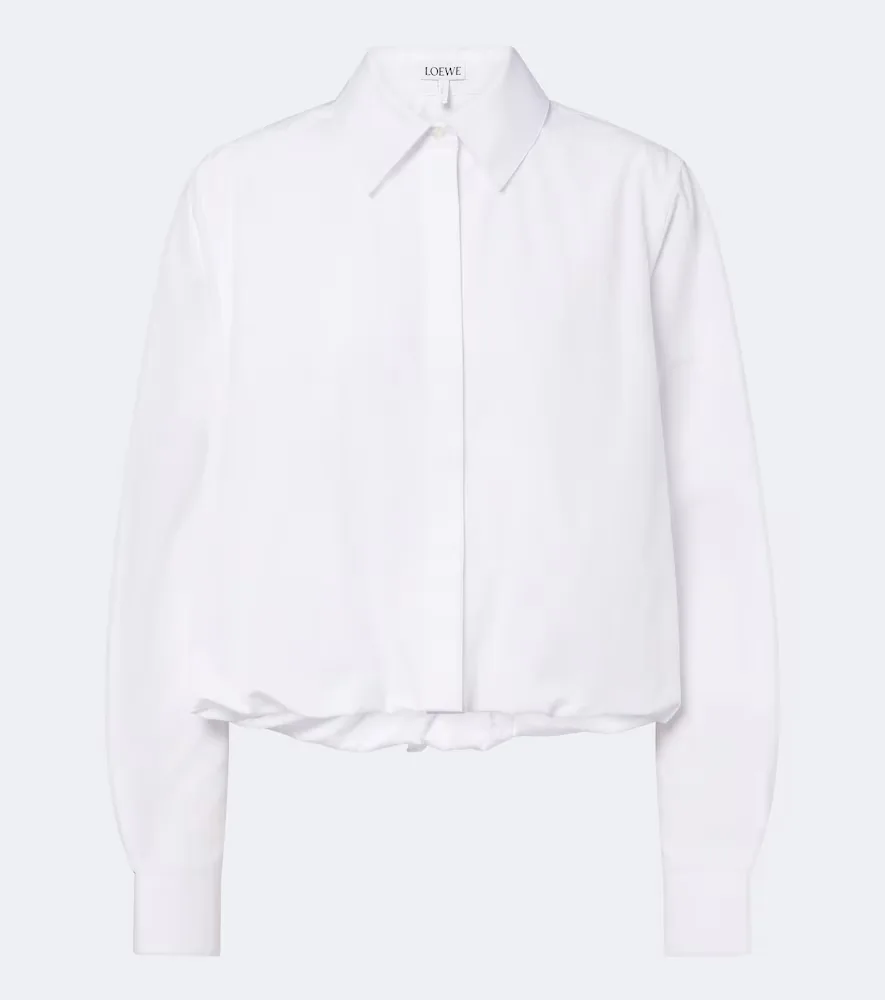 Cropped Cotton Poplin Shirt by LOEWE