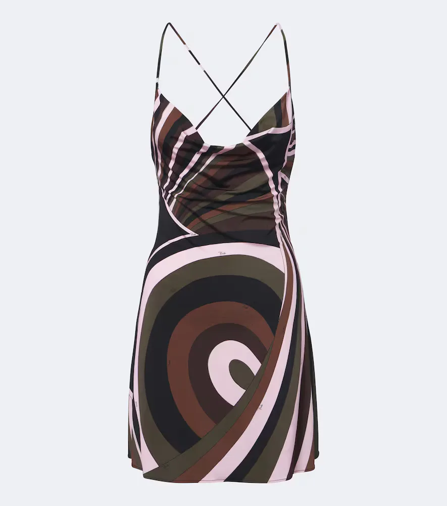 Iride Jersey Satin Minidress by Pucci