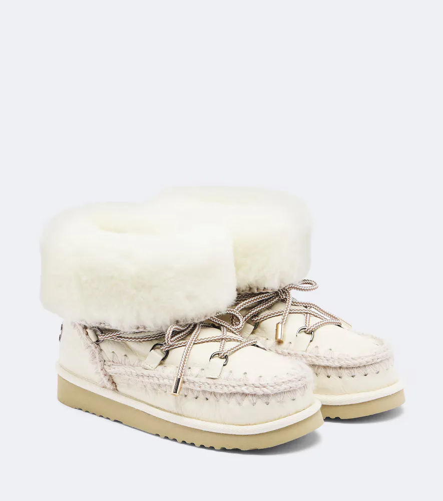 Mou 24 Shearling-Lined Leather Ankle Boots by Mou