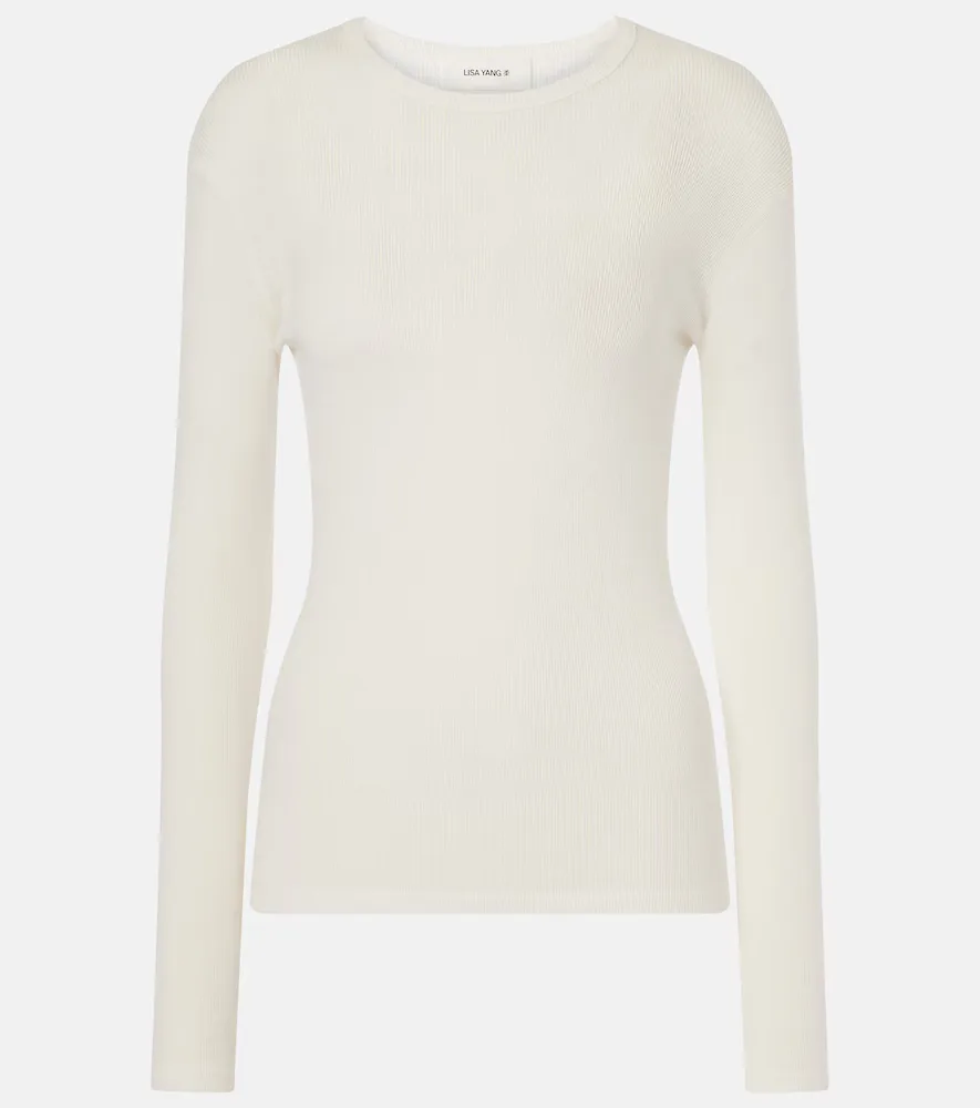 Vivian Knitted Cotton and Cashmere Top by Lisa Yang