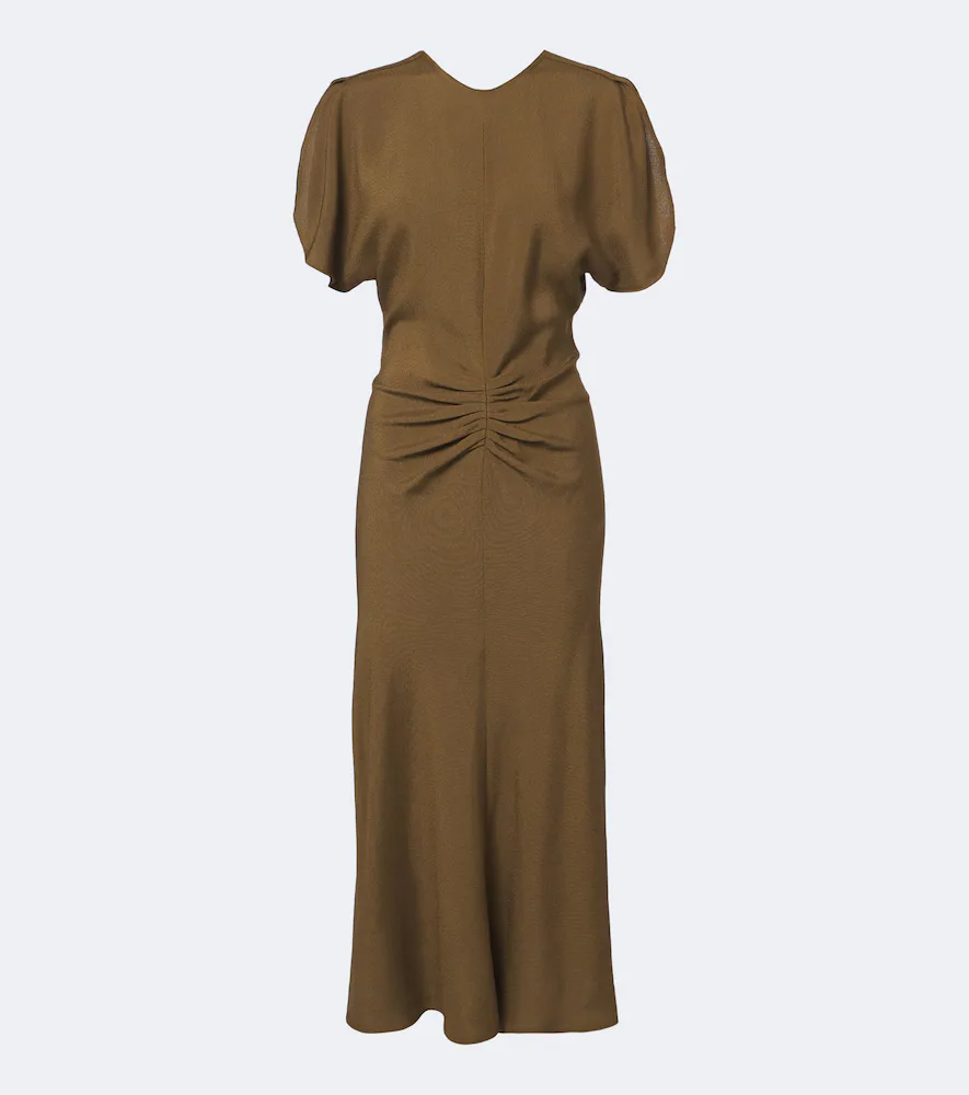 Bela Ruched Midi Dress by Victoria Beckham
