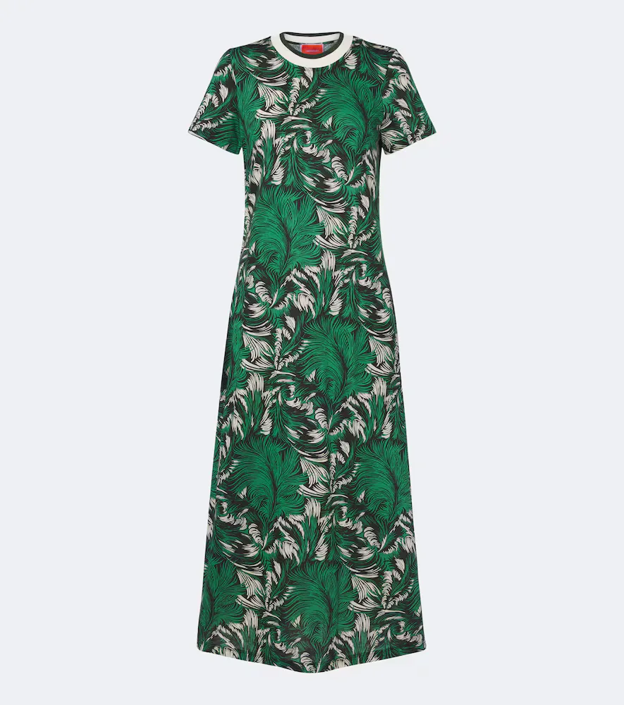 Sporty Swing Cotton Jersey Midi Dress