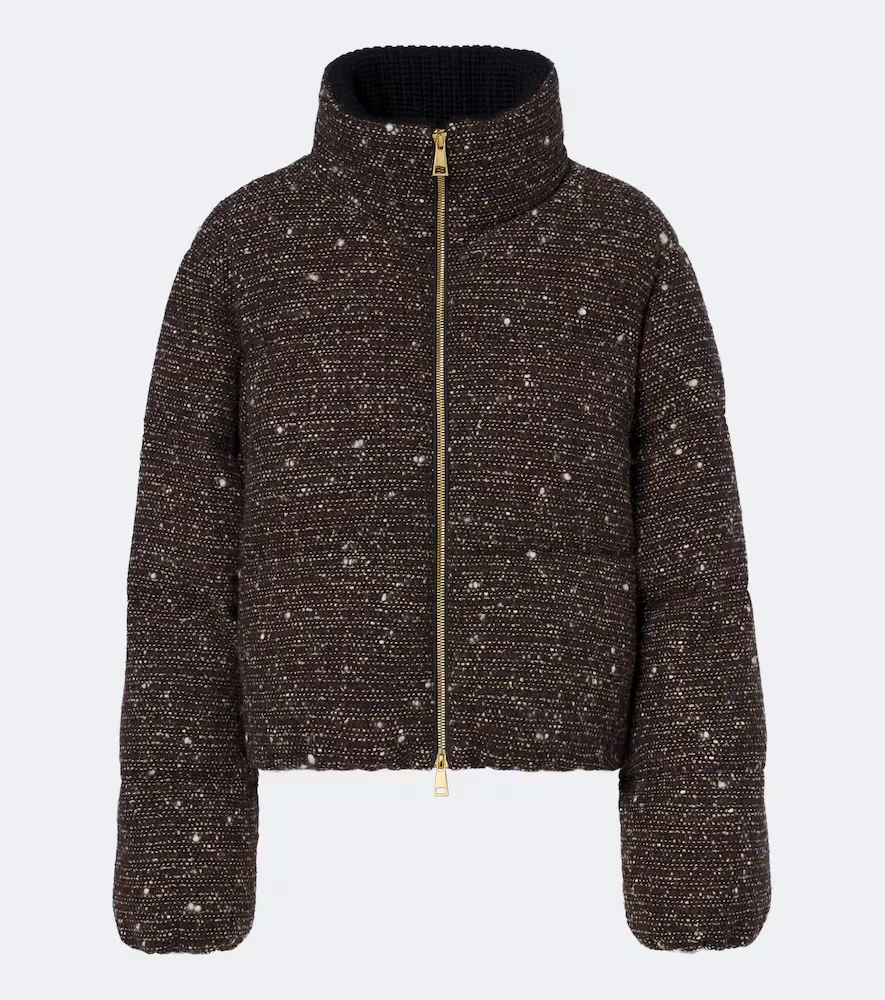 Wool-Blend Bouclé Jacket by Moncler