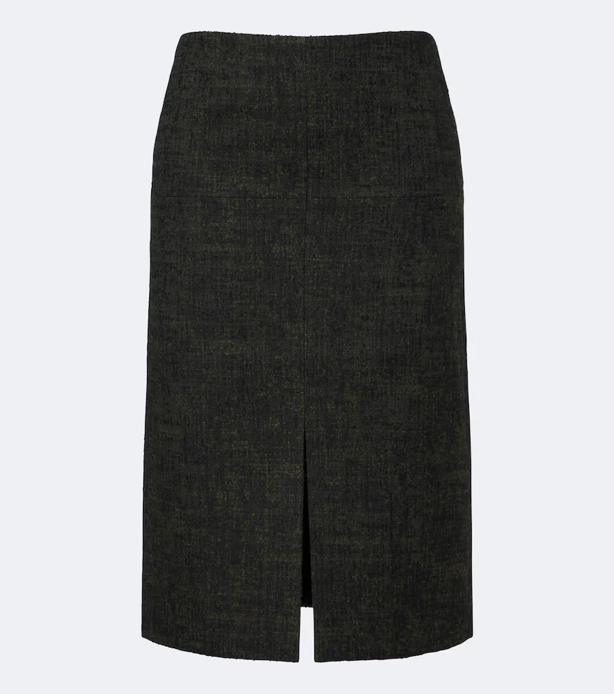 Tweed Midi Skirt by Shushutong