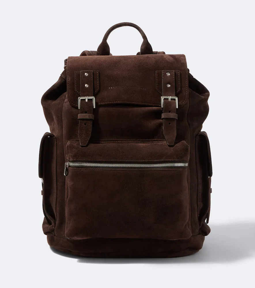 Suede Backpack by Brunello Cucinelli