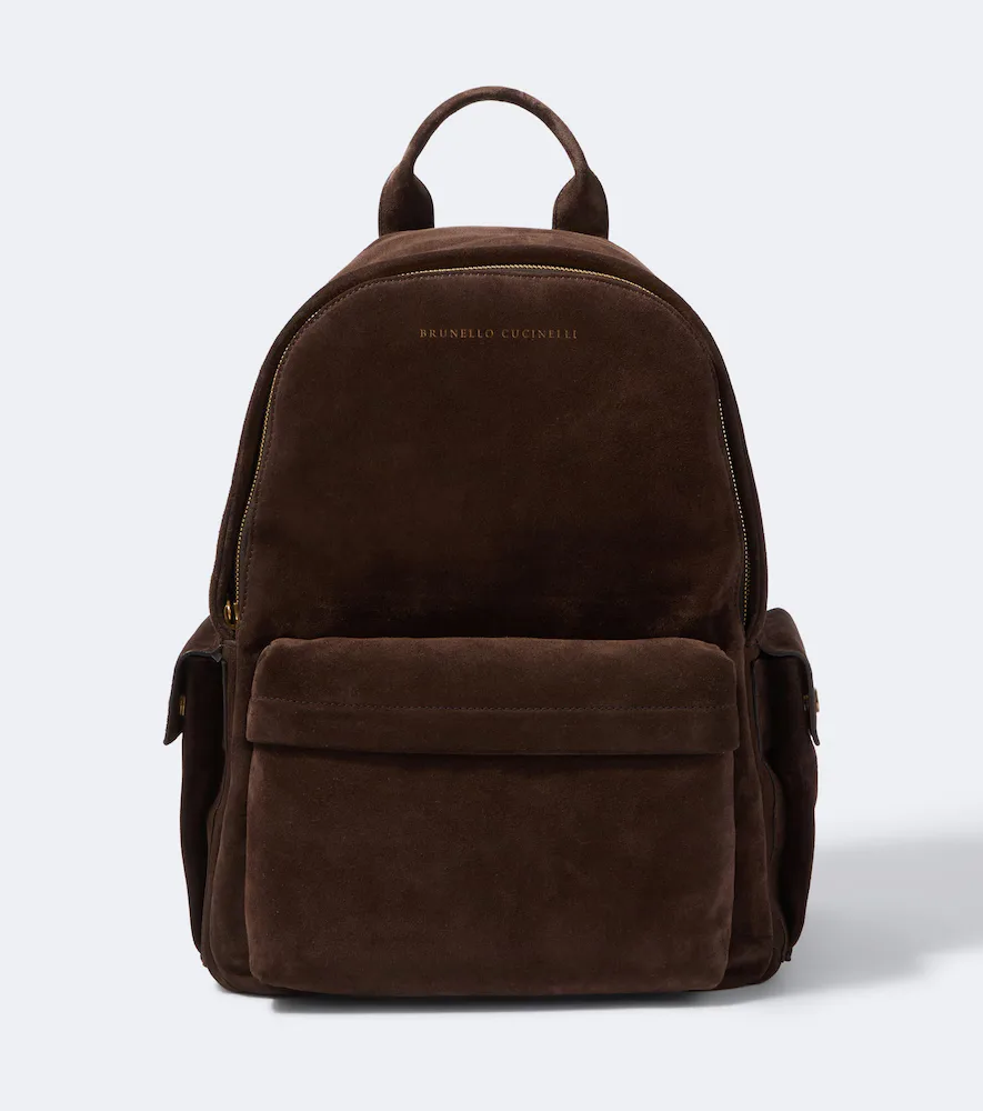 Suede Backpack by Brunello Cucinelli