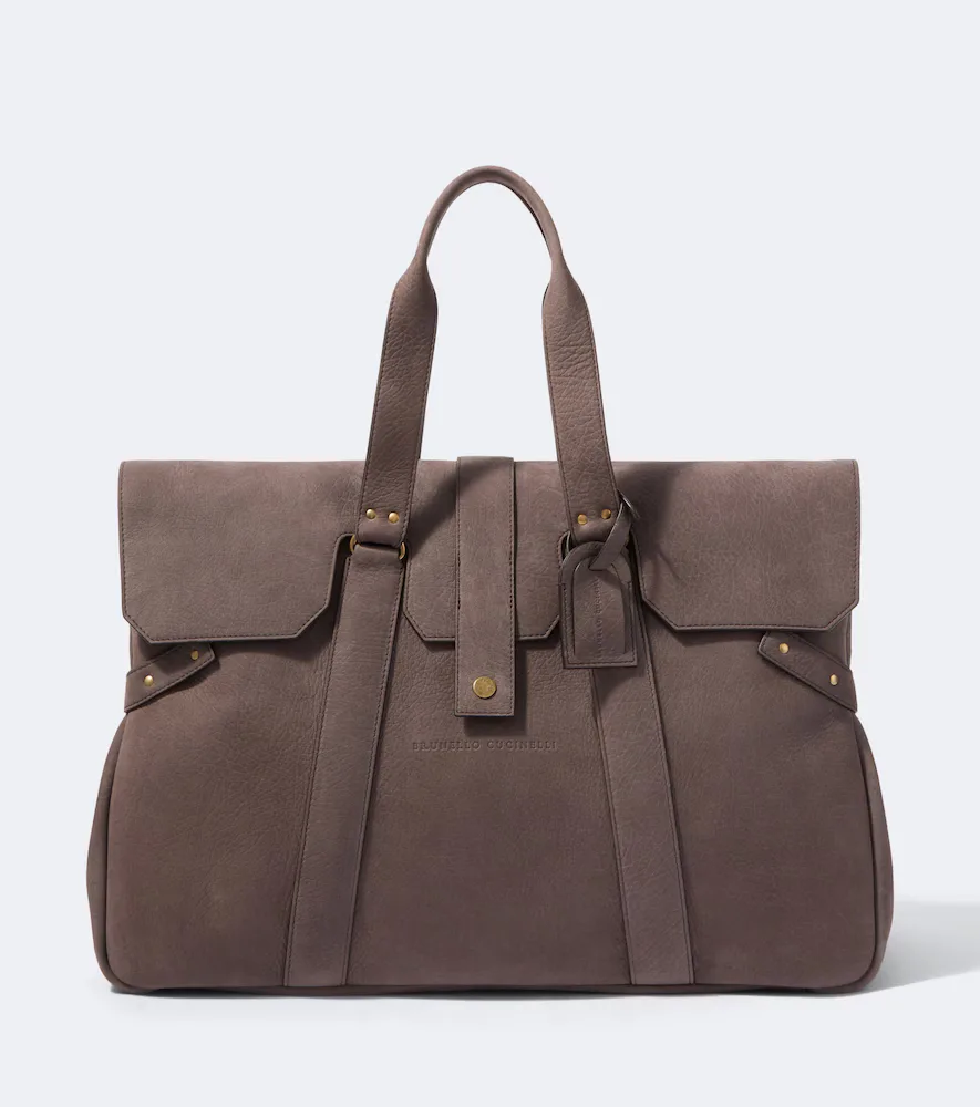 Leather Duffel Bag by Brunello Cucinelli