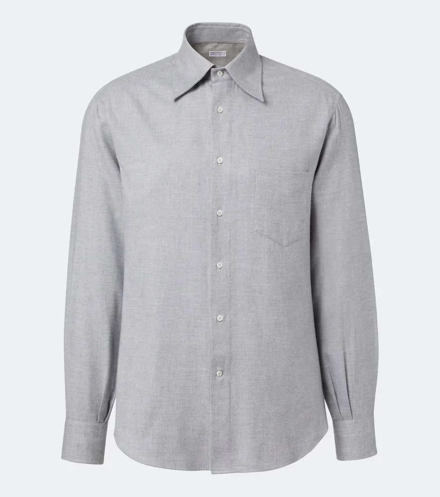 Cotton-Blend Shirt by Brunello Cucinelli