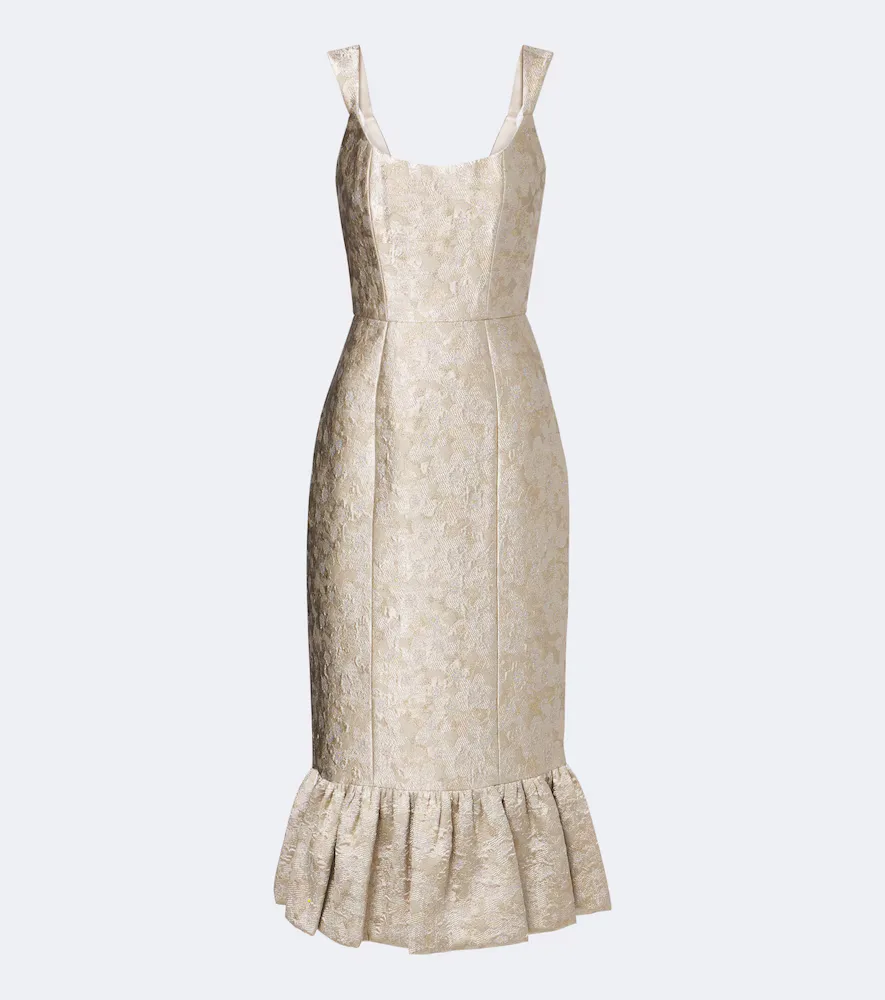 Ruffled Jacquard Corset Dress by Markarian