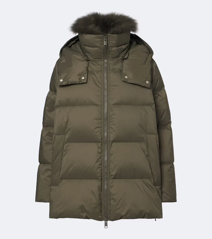 Shearling-Trimmed Down Jacket by Yves Salomon