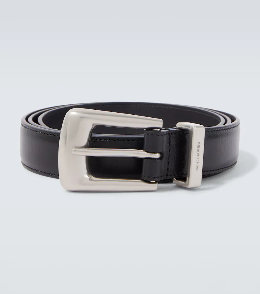 Leather Belt by Saint Laurent