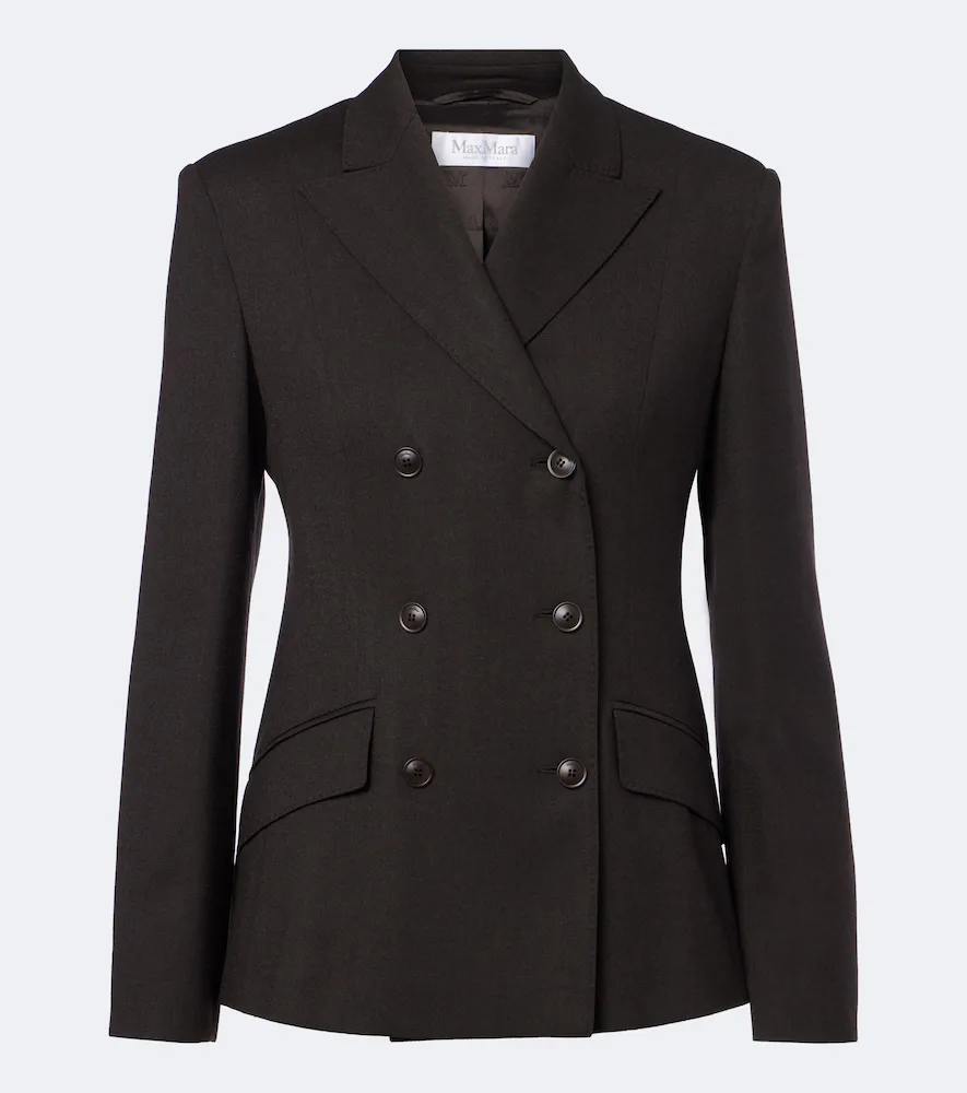 Double-Breasted Wool-Blend Blazer by Max Mara