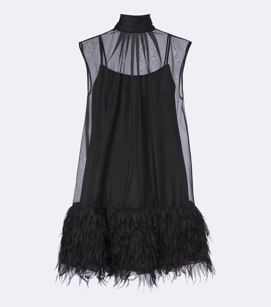 Shirya Fringed Organza Minidress by Simkhai