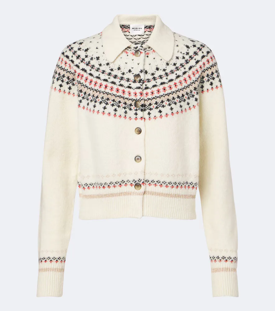 Zoe Fair Isle Cotton and Wool-Blend Cardigan by Marant Etoile