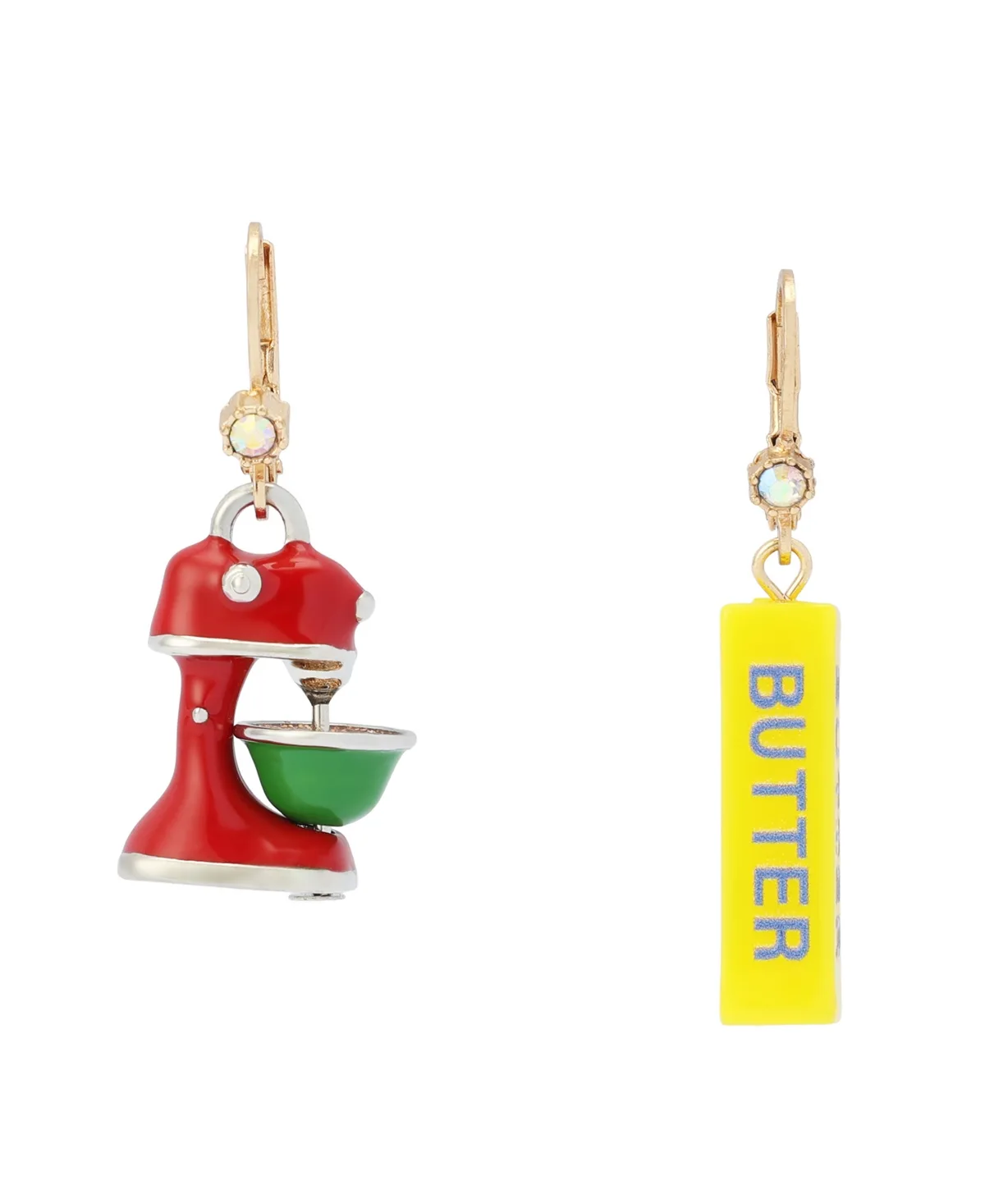 Glass Crystal Chandelier Mismatched Earrings by Betsey Johnson