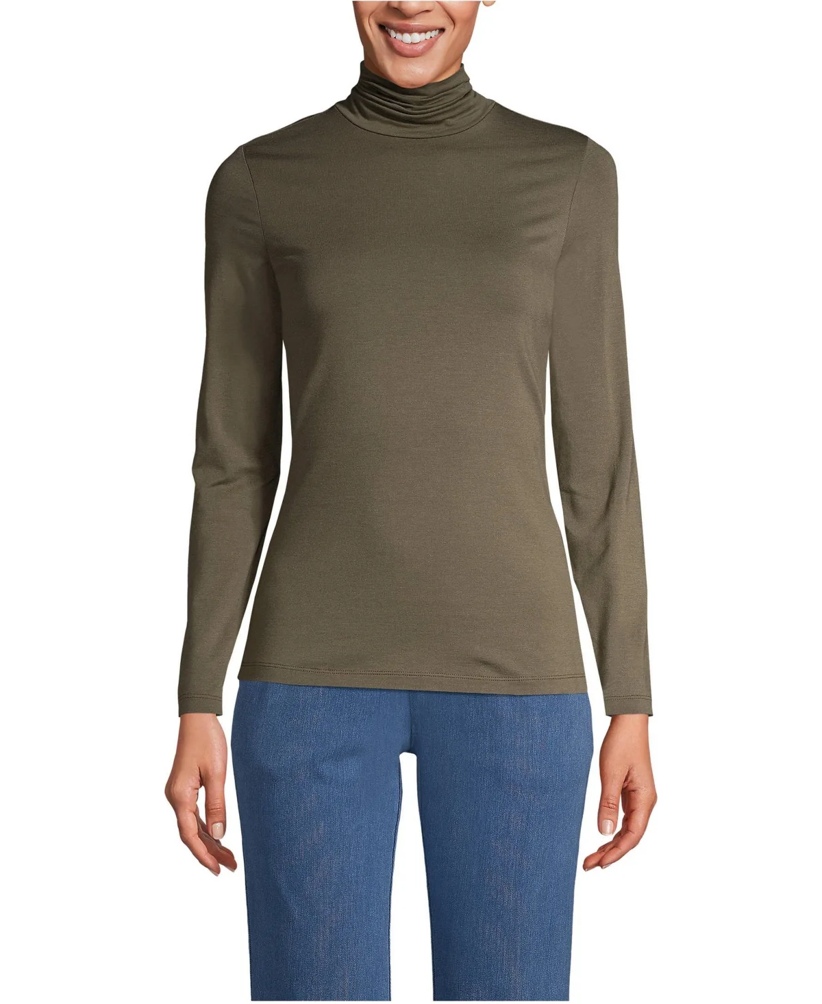 Lightweight Jersey Long Sleeve Turtleneck