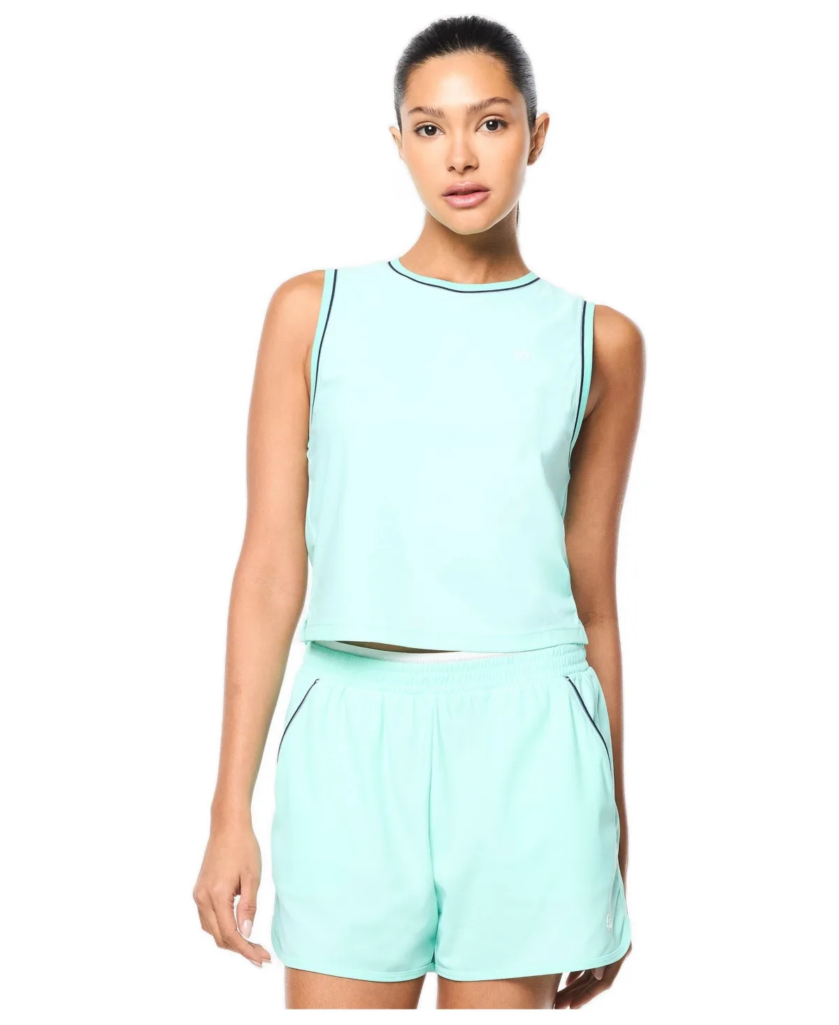 Rina Tennis Pique Double-Piping Tank by Sergio Tacchini