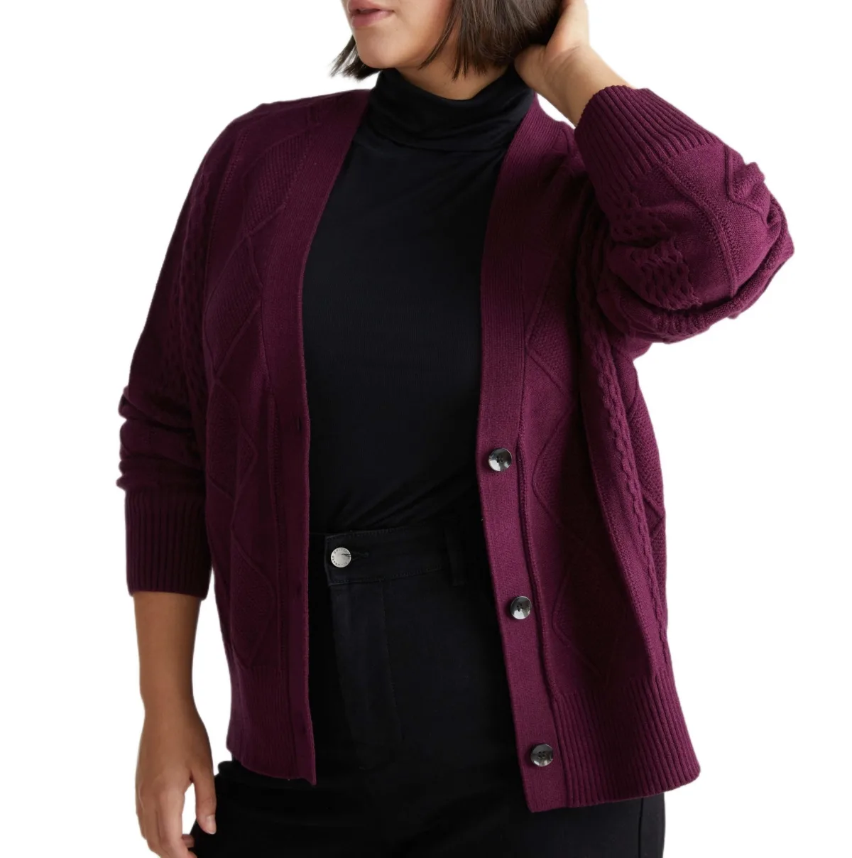 Cable Knit Cardigan by Universal Standard