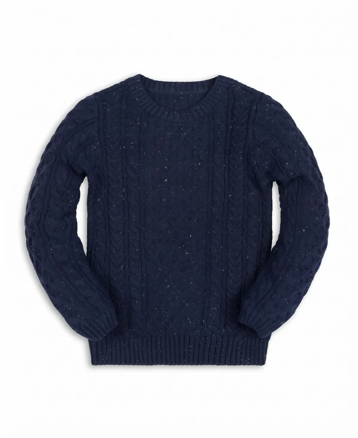 Organic Cotton-Blend Cable-Knit Fisherman Sweater by Hope & Henry