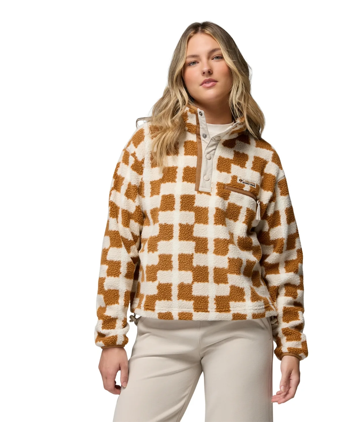 Helvetia II Printed Cropped Half-Snap Fleece by Columbia
