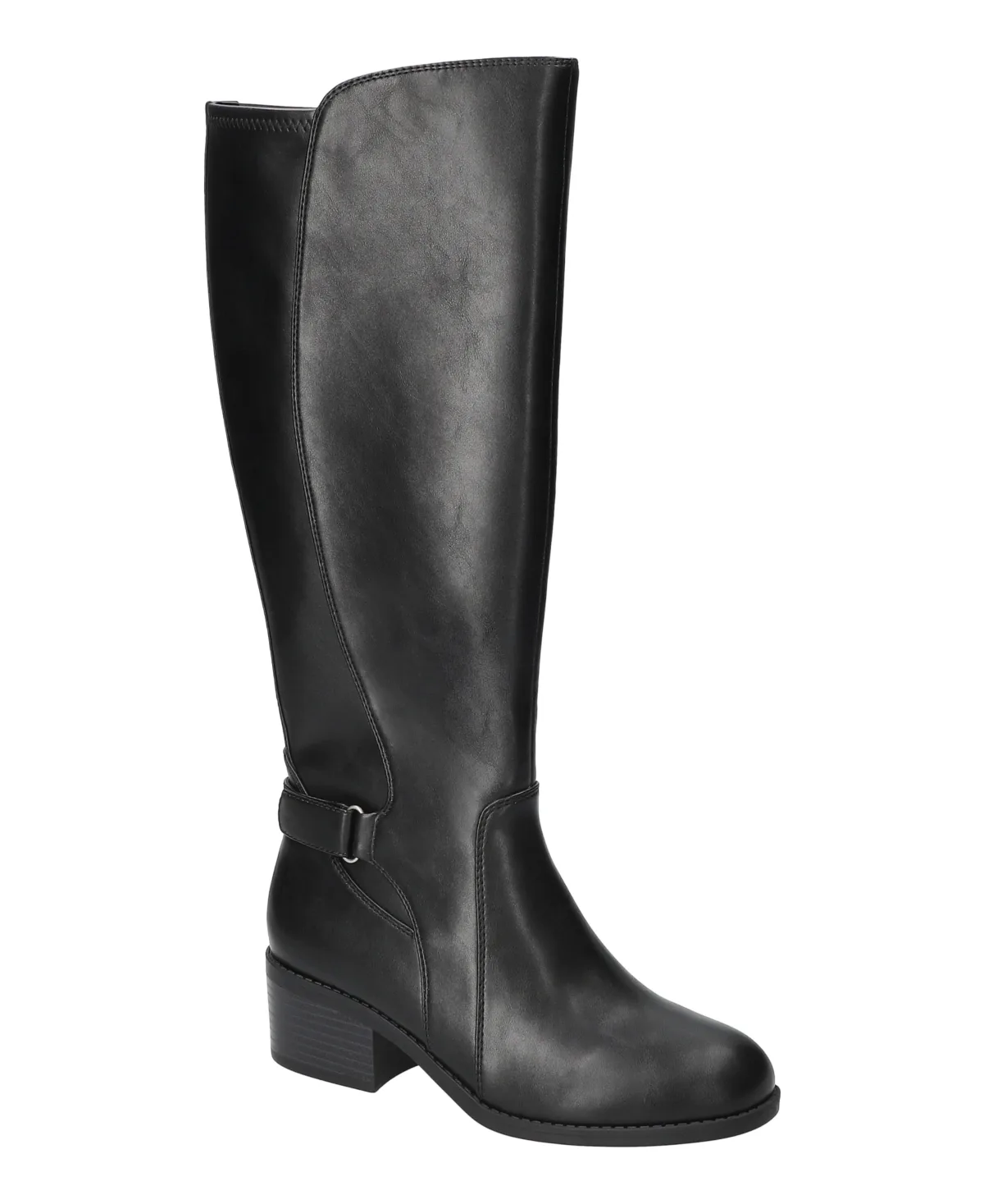 Hartley Plus Block Heel Tall Boots - Black Stretch by Easy Street