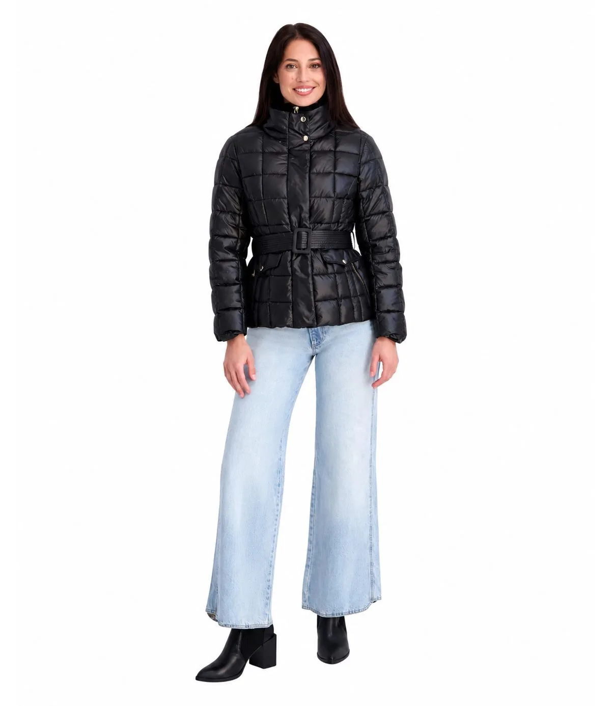 Quilted Funnel-Neck Puffer Jacket by Kensie