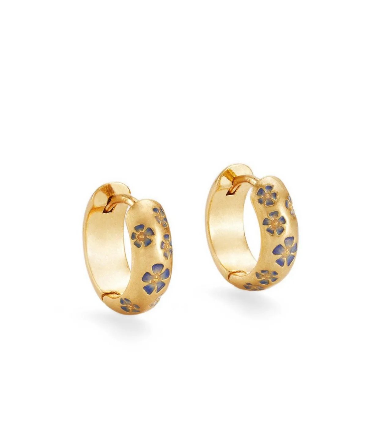 Periwinkle Huggie Earrings in Gold by Fable England