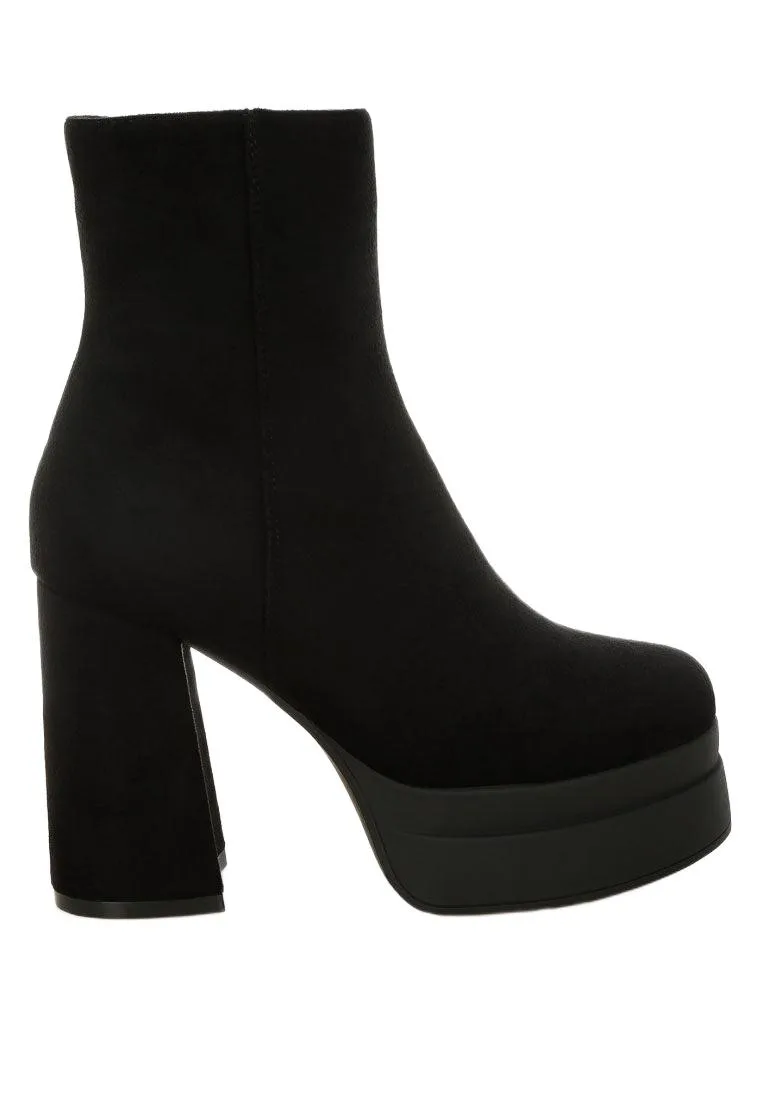 Maltese Soft Microfiber Block Heel Boots by London Rag