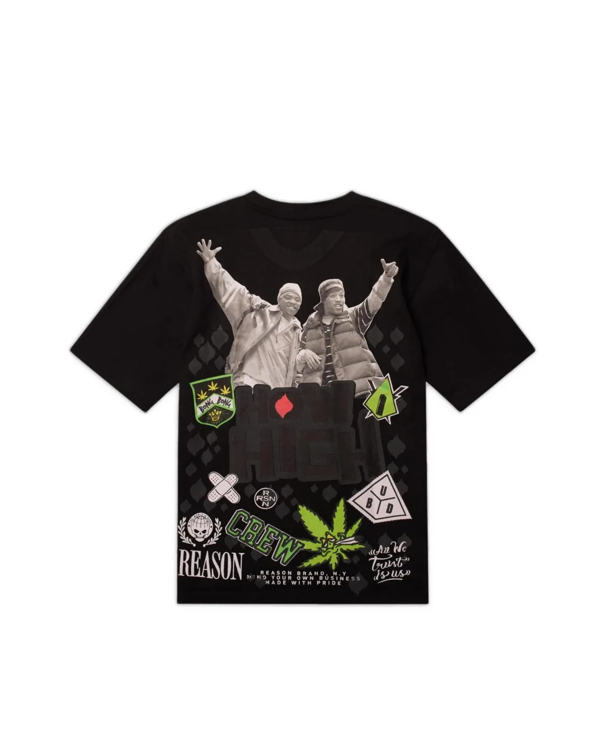 How High Crew Embroidered Short Sleeve T-Shirt by Reason