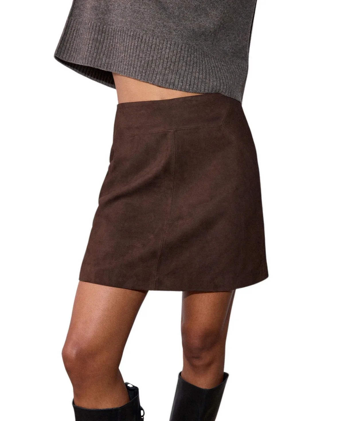 Suede A-Line Mini Skirt by Whistles