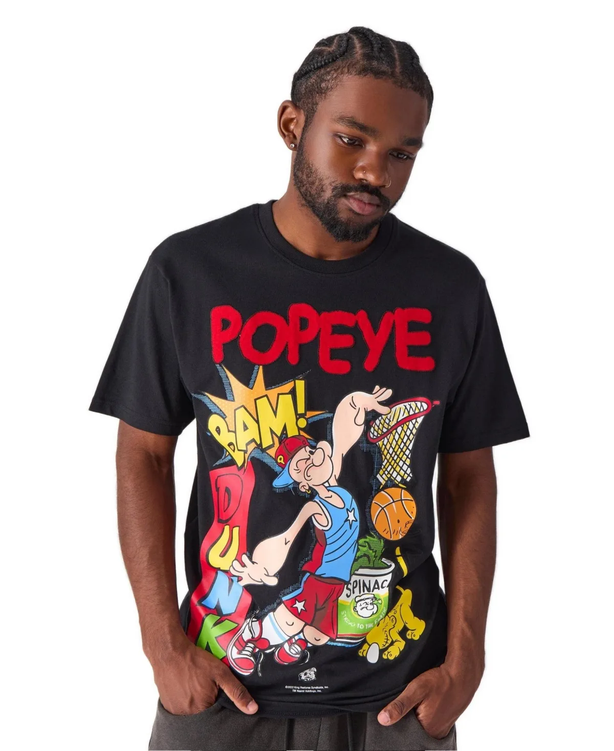 Popeye Applique Short Sleeve T-Shirt