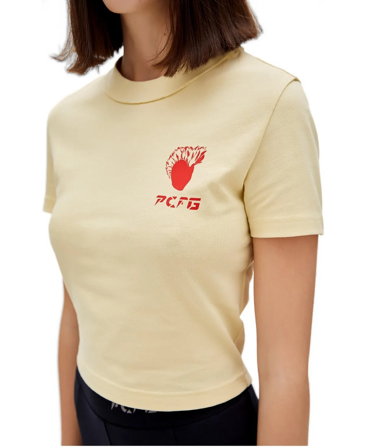 Cropped Short-Sleeve T-Shirt by Pcfg
