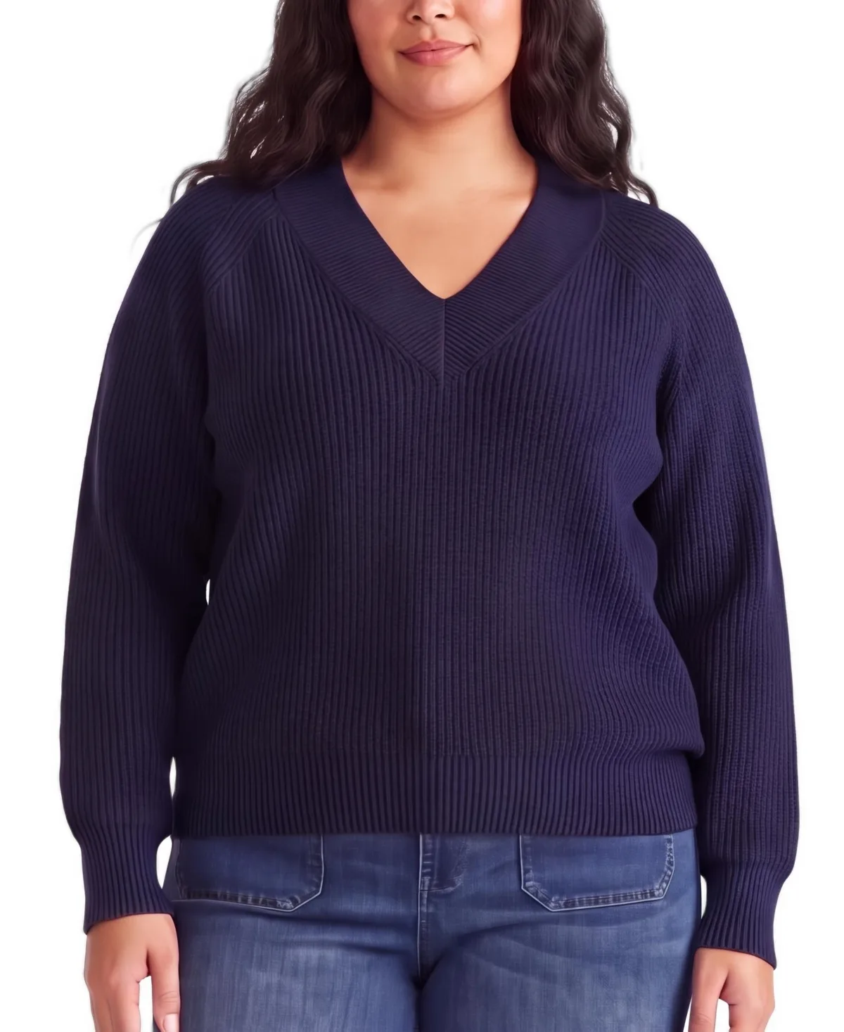 Tori Chunky-Knit Relaxed V-Neck Sweater by Universal Standard