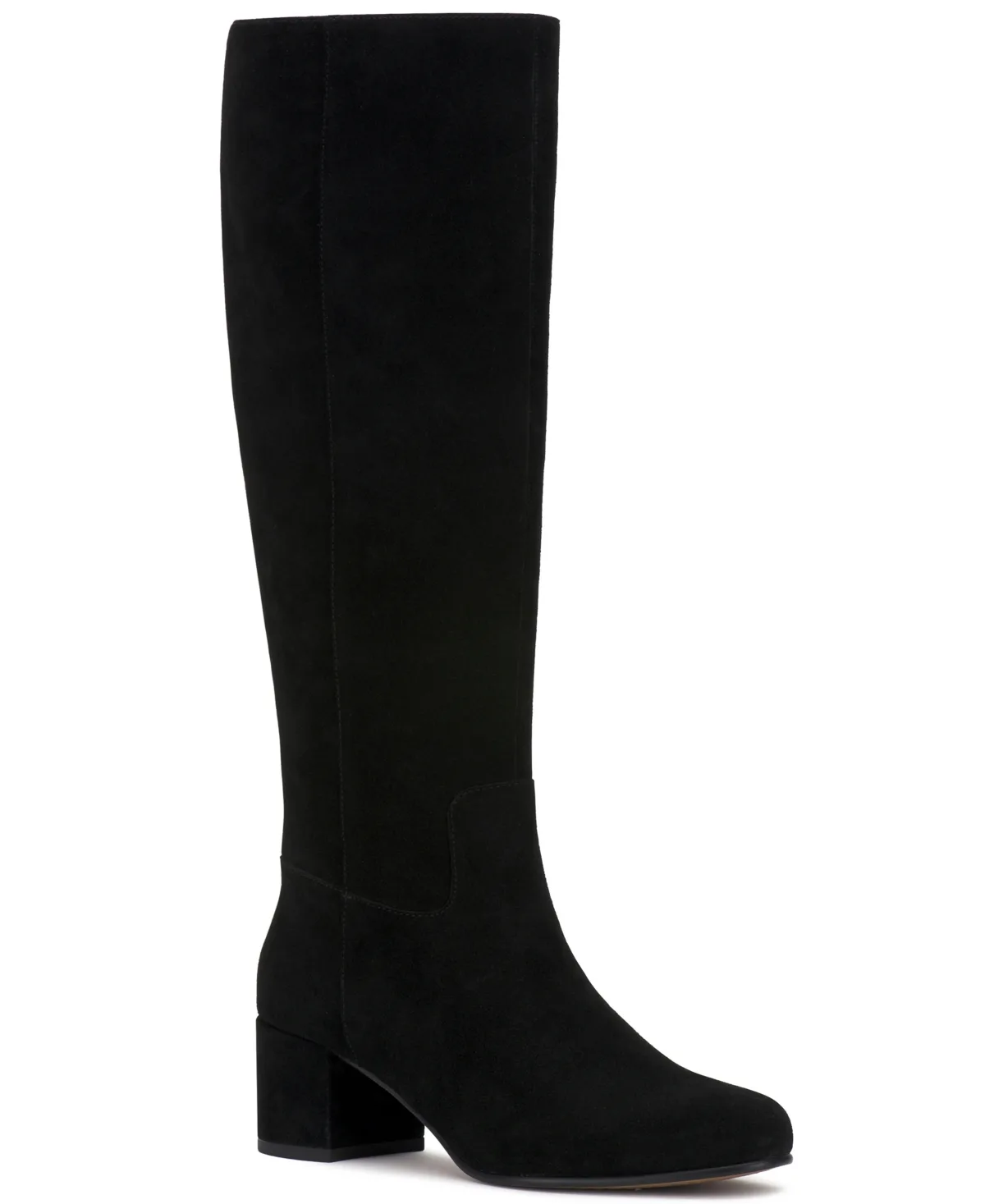 Pazzla Block Heel Casual Boots - Black Suede by Vince Camuto
