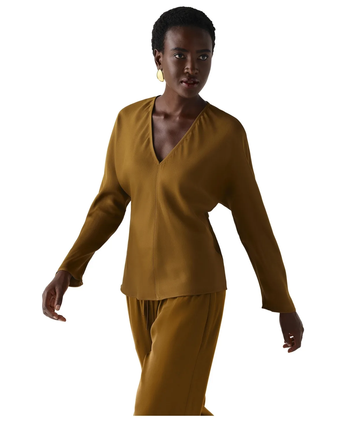 Lucille Long Sleeve Satin Top
