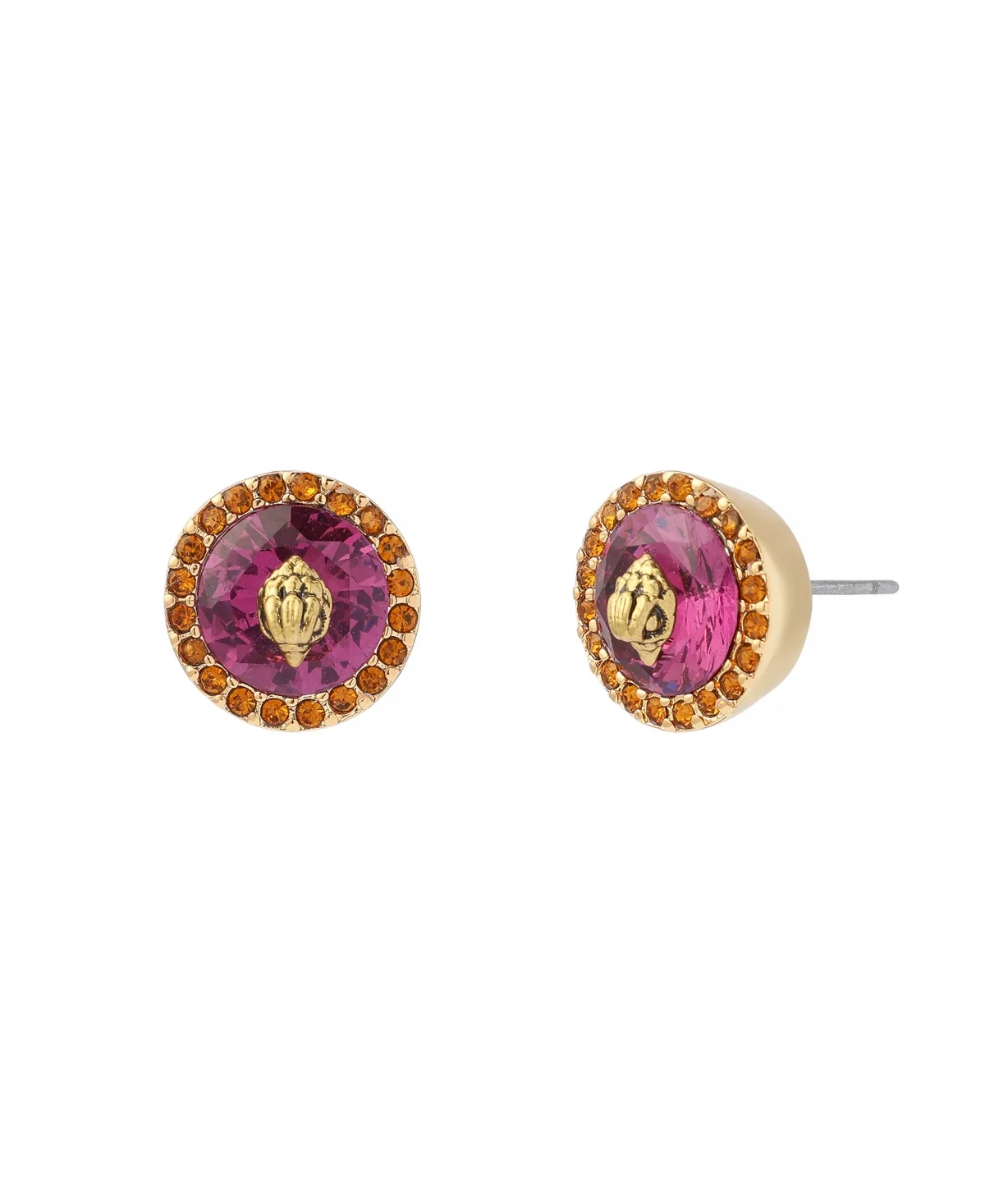 Glass Crystal Eagle Round Titanium Post-Back Stud Earrings by Kurt Geiger