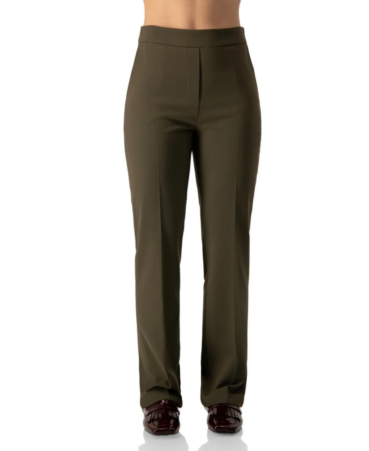High-Waist Bootcut Tailored Trousers by Ivonne