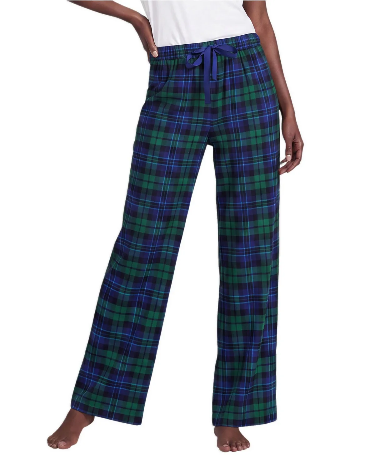 Flannel Wide Leg Sleep Pants