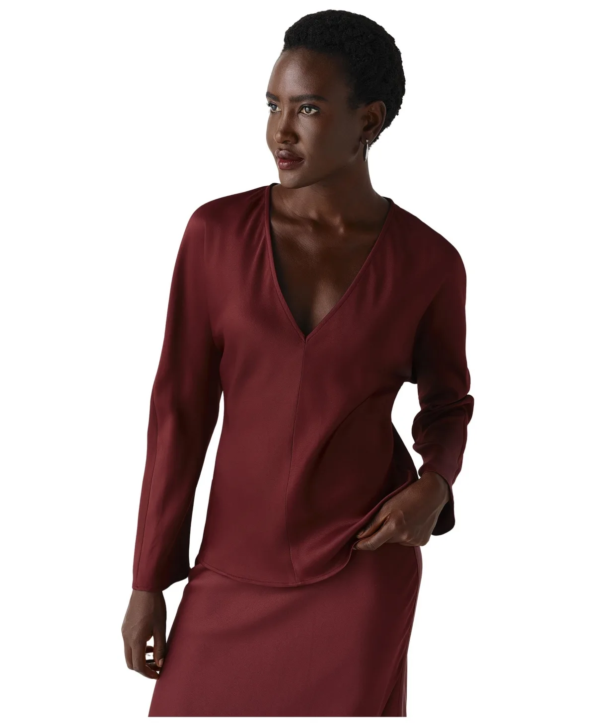 Lucille Long Sleeve Satin Top
