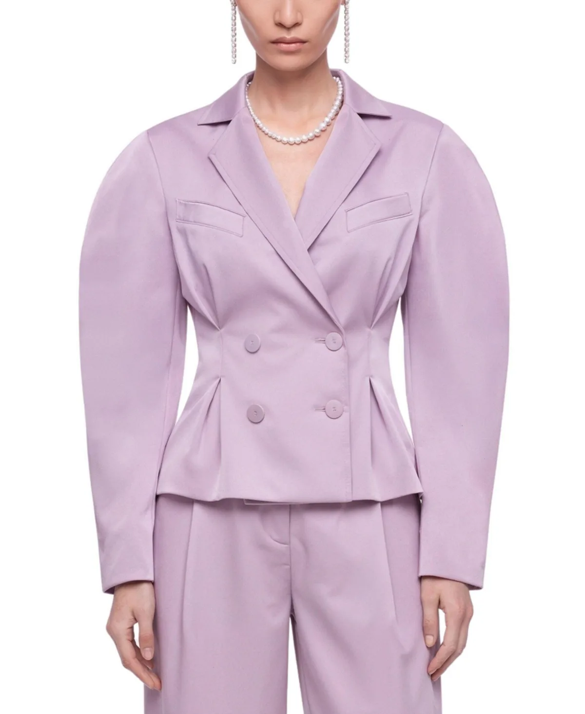 Double-Breasted Slim-Fit Folded-Collar Jacket by Nocturne