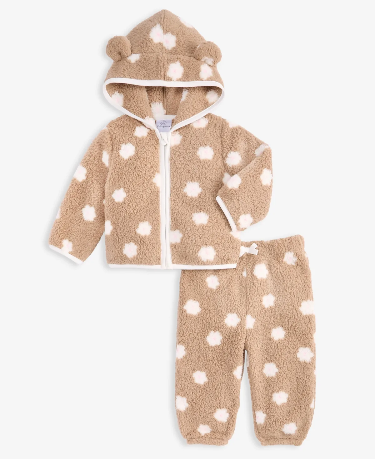 Floral Sherpa Hooded Jacket and Pants, 2-Piece Set by First Impressions