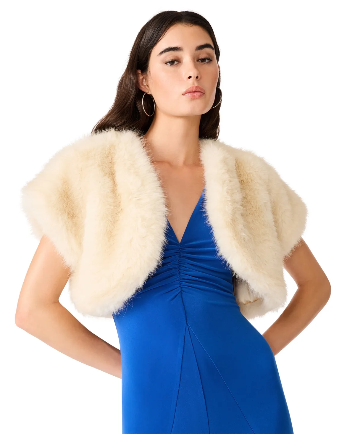 Jalen Cropped Faux Fur Bolero by Steve Madden