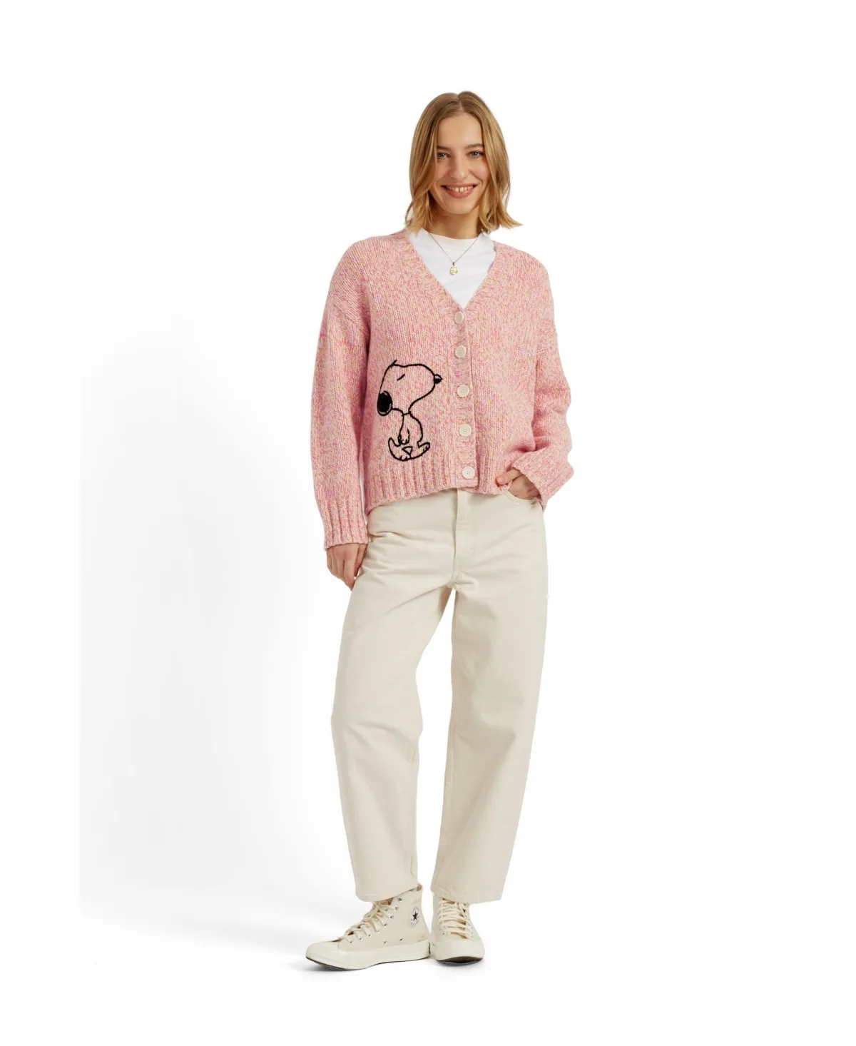 Chinti and Parker Merino Snoopy Marl Cardigan by Parker