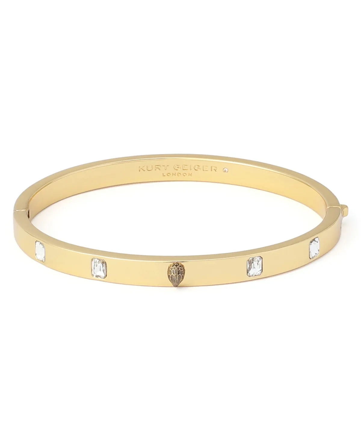 Glass Crystal Gold-Tone Eagle Stone Bangle Bracelet by Kurt Geiger