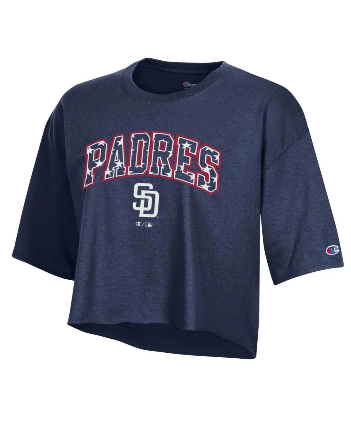 San Diego Padres Cropped Short-Sleeve T-Shirt by Champion