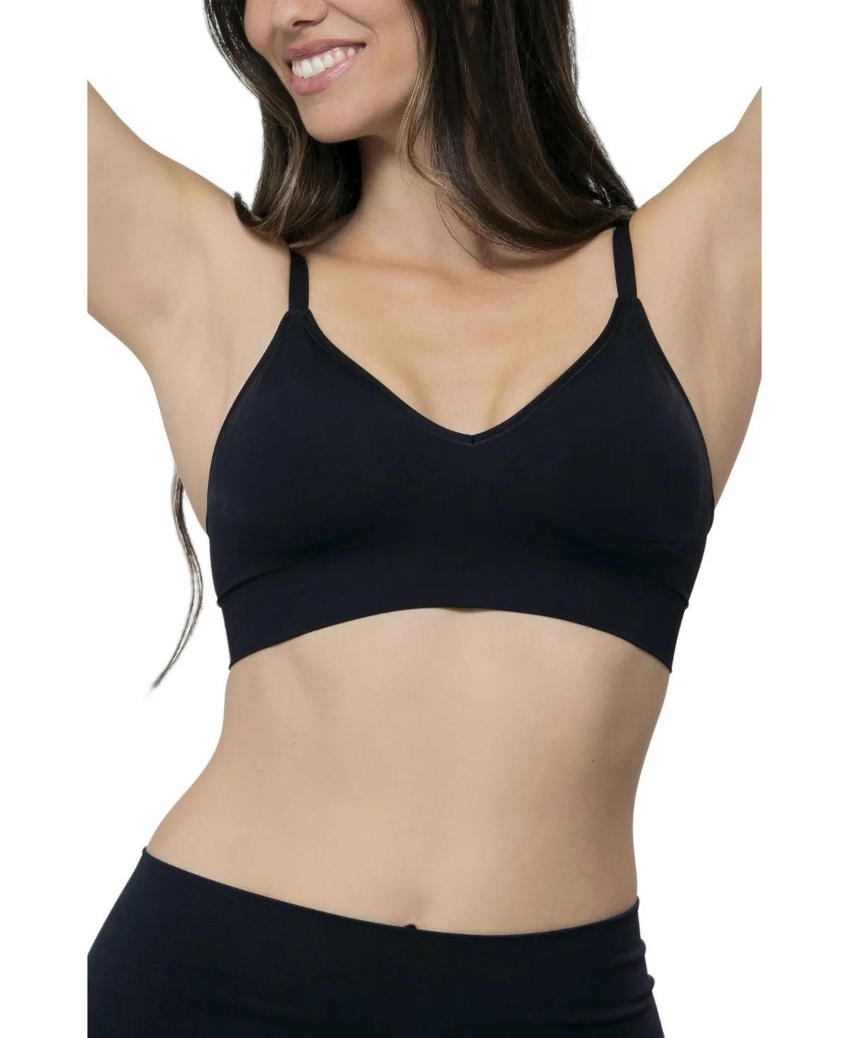 The Neckline Wireless V-Neck Seamless Bralette by Underoutfit