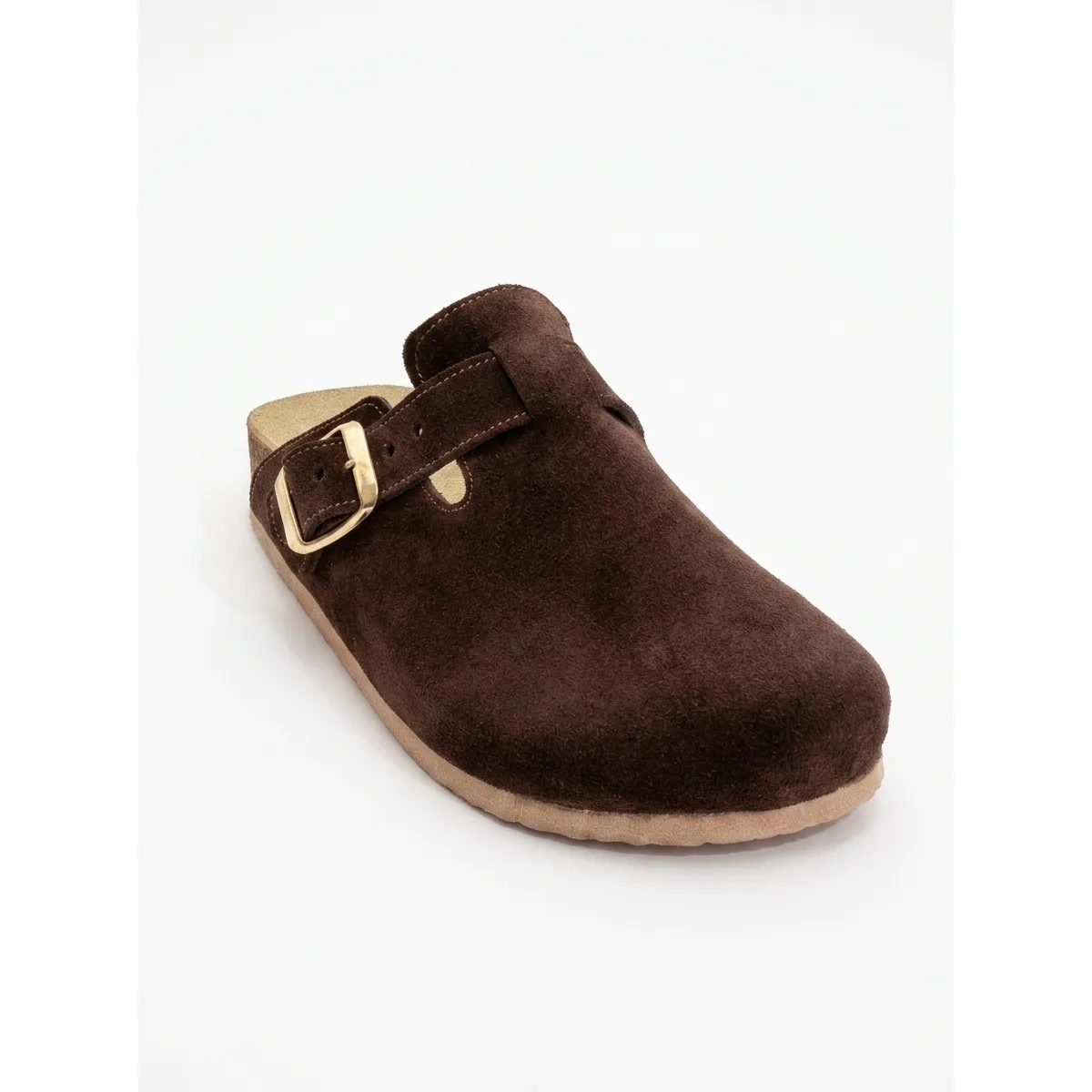 Gons Suede Leather Clogs